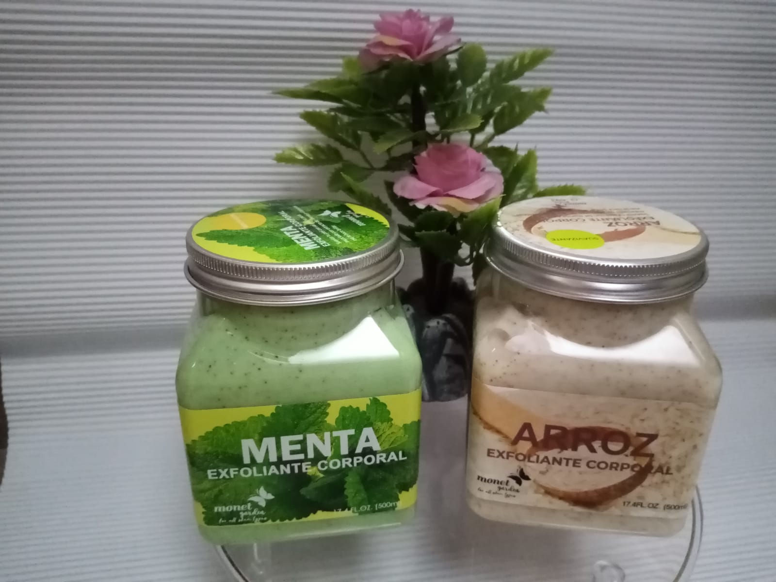 Exfoliante de menta y de arroz