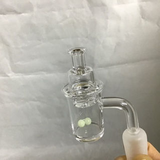 Quartz Banger Male (14mm) W- Helix cap 2 Terp Balls 1ct