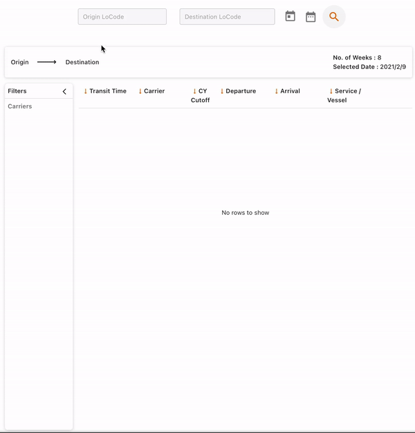 sailing schedules screengrab