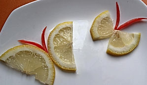 Lemon garnish / Fruit decoration