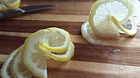 food decorating with lemon