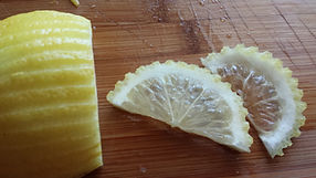 Step by step lemon garnishing / fruit decorating