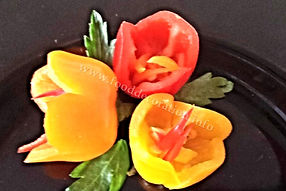 Food decorations from vegetable