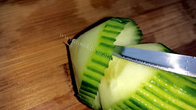 Cucumber garnishing / food decorating