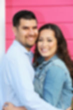 Happy couple engagement photo