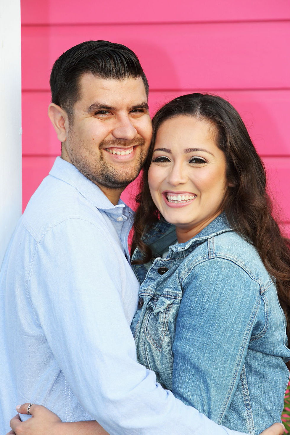 Happy couple engagement photo
