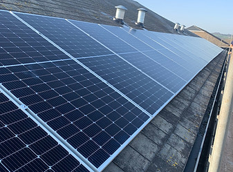 solar panels on the roof of a house