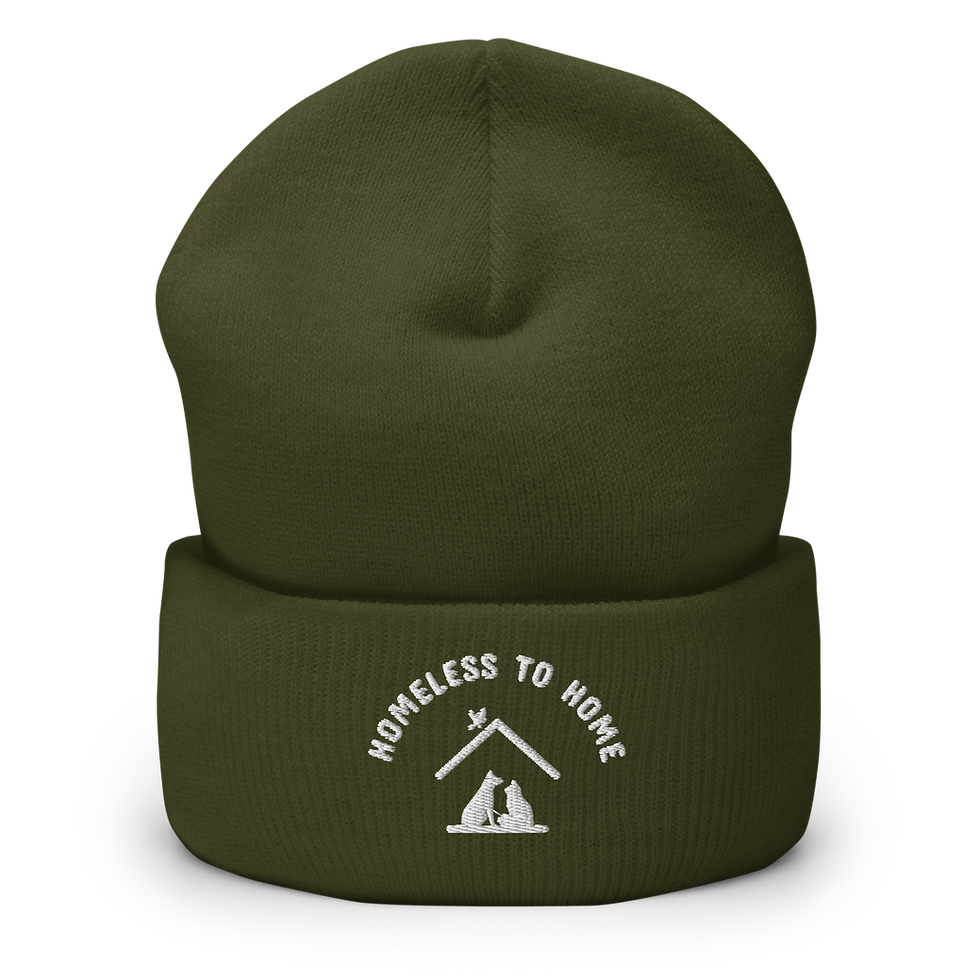 Thumbnail: Homeless to Home Embroidered Cuffed Beanie