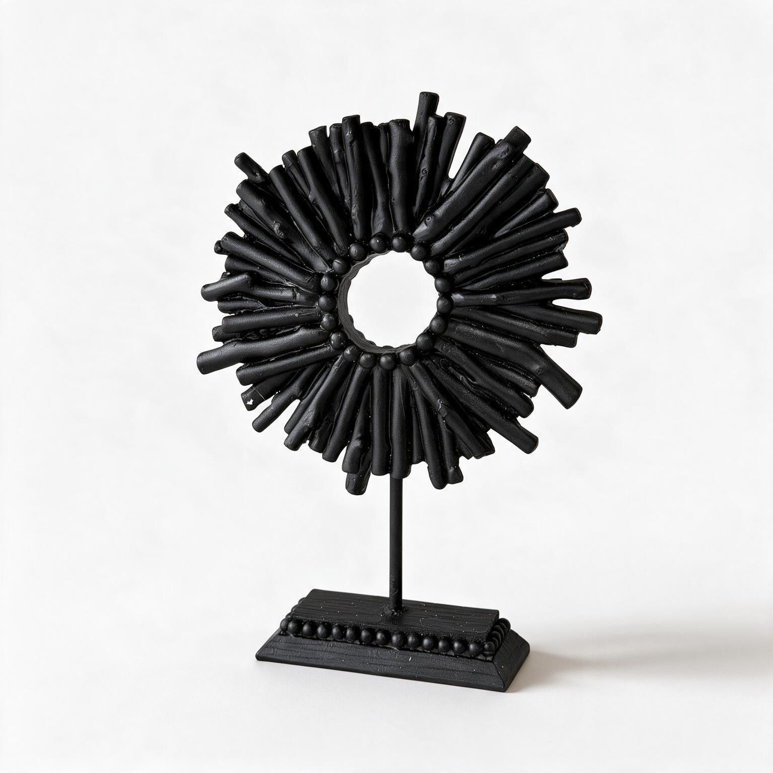 decorativo redondo negro