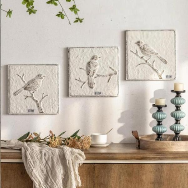 Miniatura: SET 3 CUADROS PAJAROS