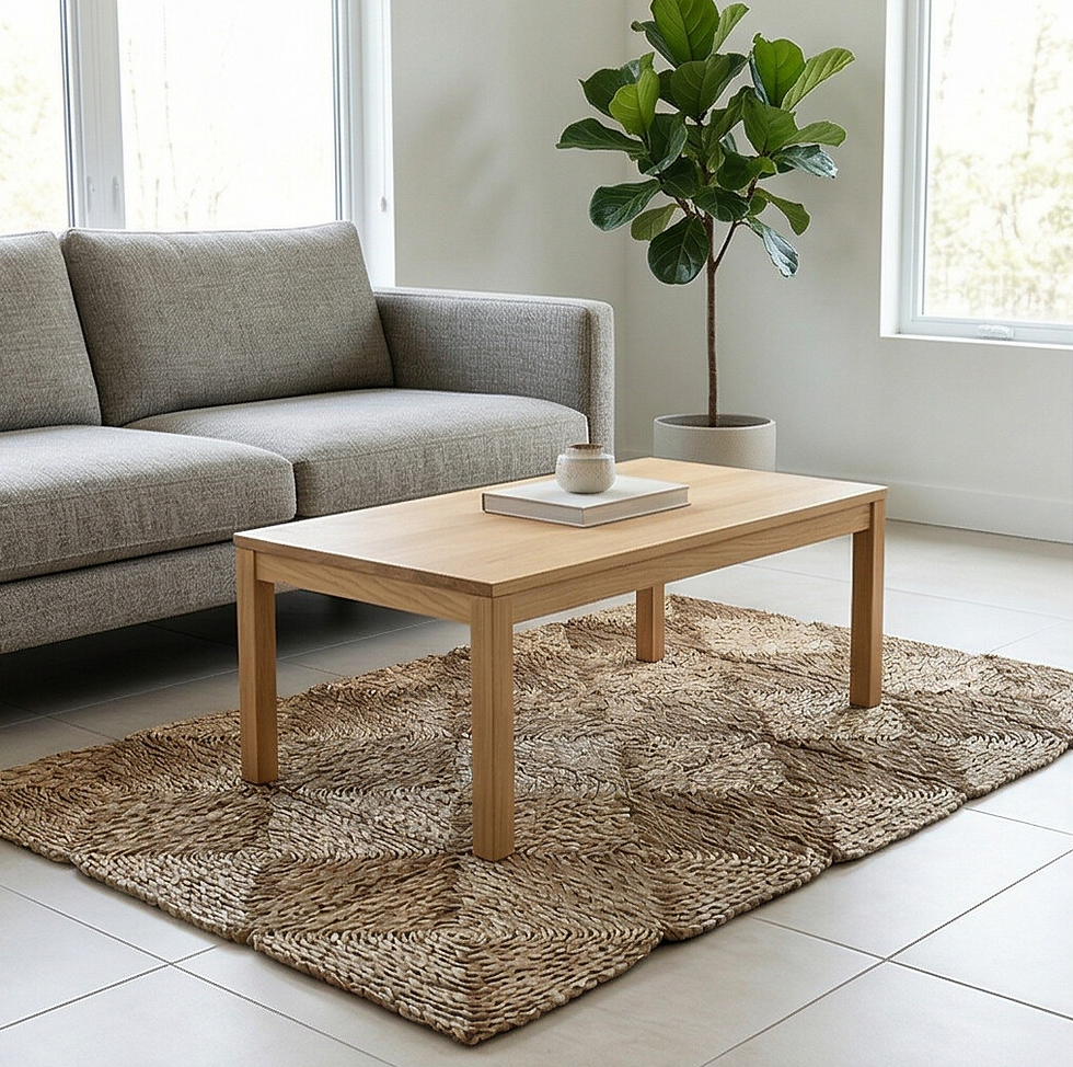 Miniatura: ALFOMBRA RECTANGULAR DE MIMBRE