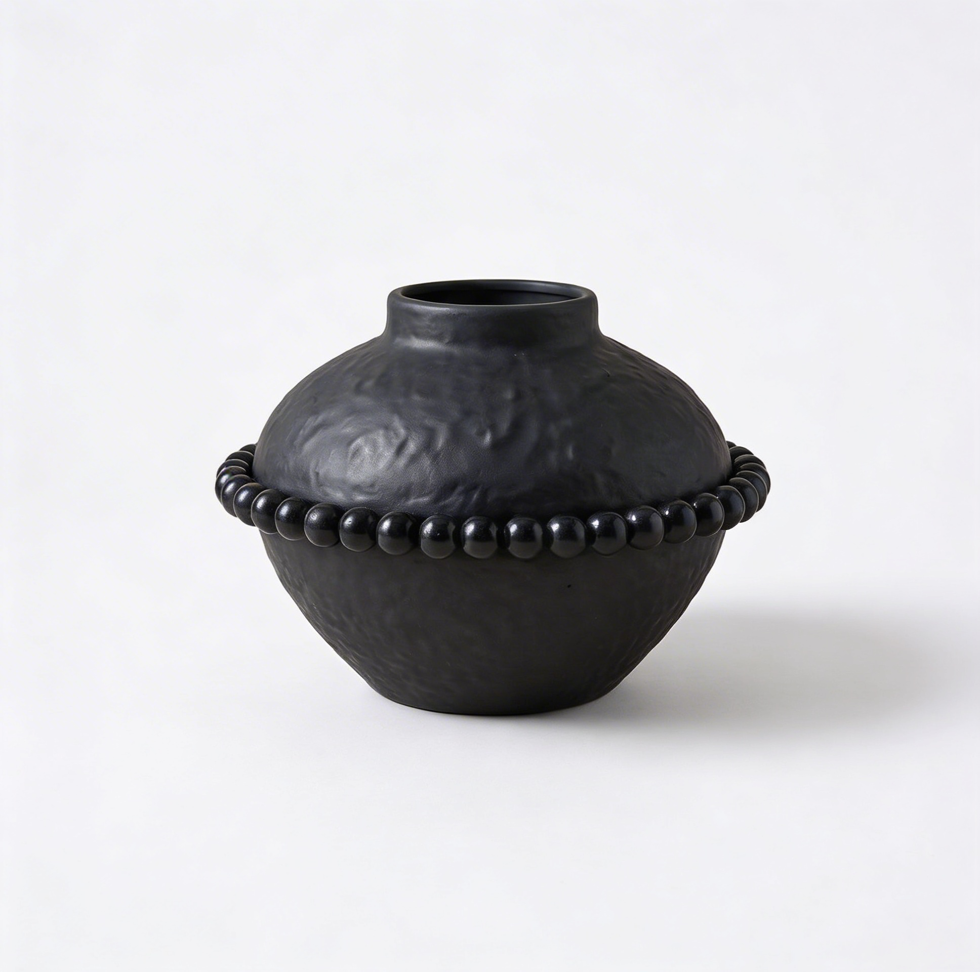 JARRON BAJO NEGRO CON COLLAR