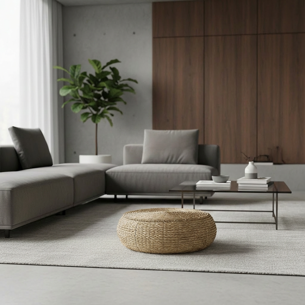 Miniatura: Puff Mimbre Grande