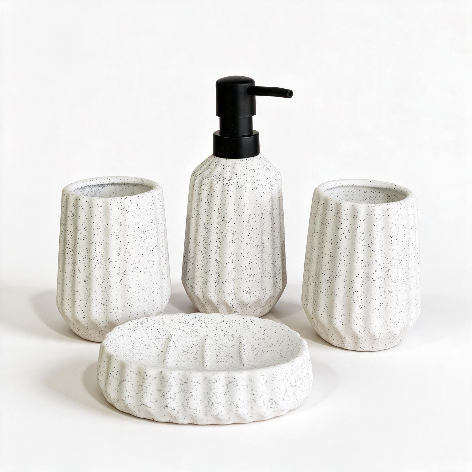 SET JABONERA ESTRIADA BLANCA