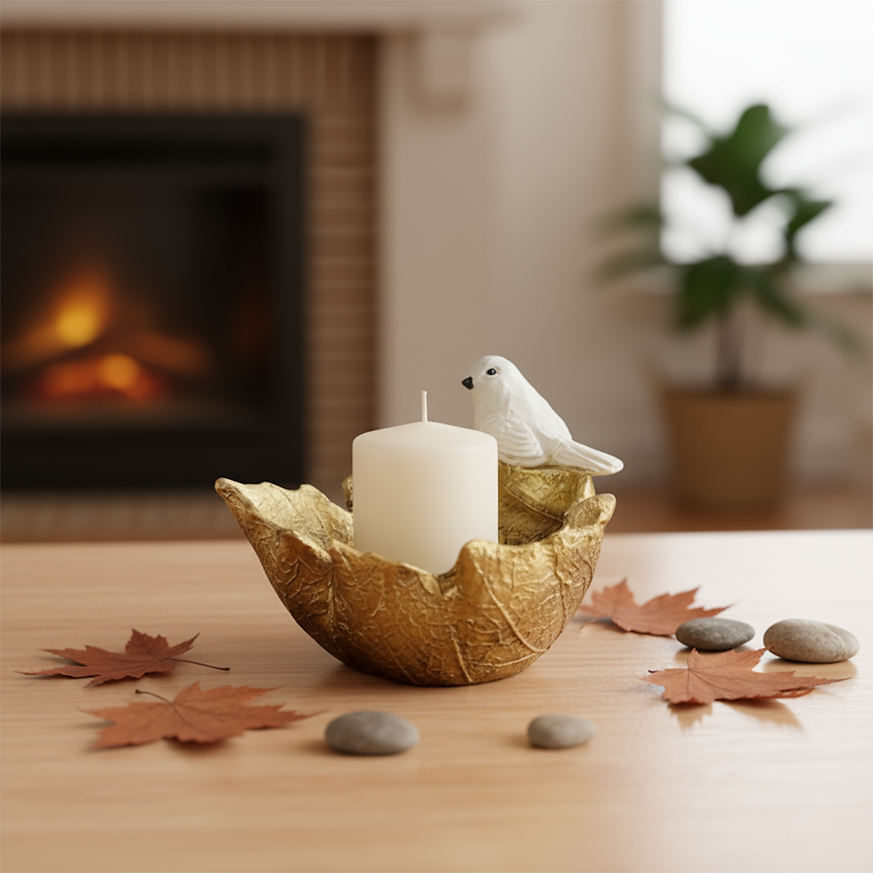 Miniatura: Porta vela pajarito