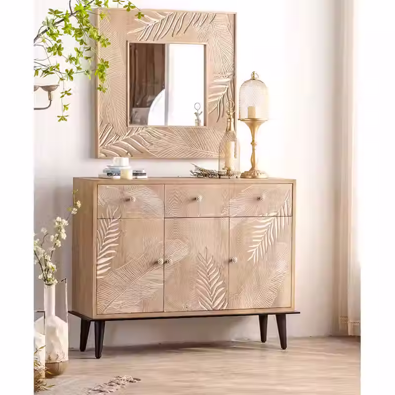 Miniatura: APARADOR CON DISEÑO HOJAS