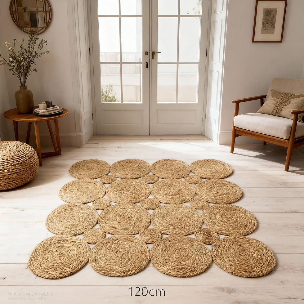 Miniatura: Alfombra Mimbre Cuadrada