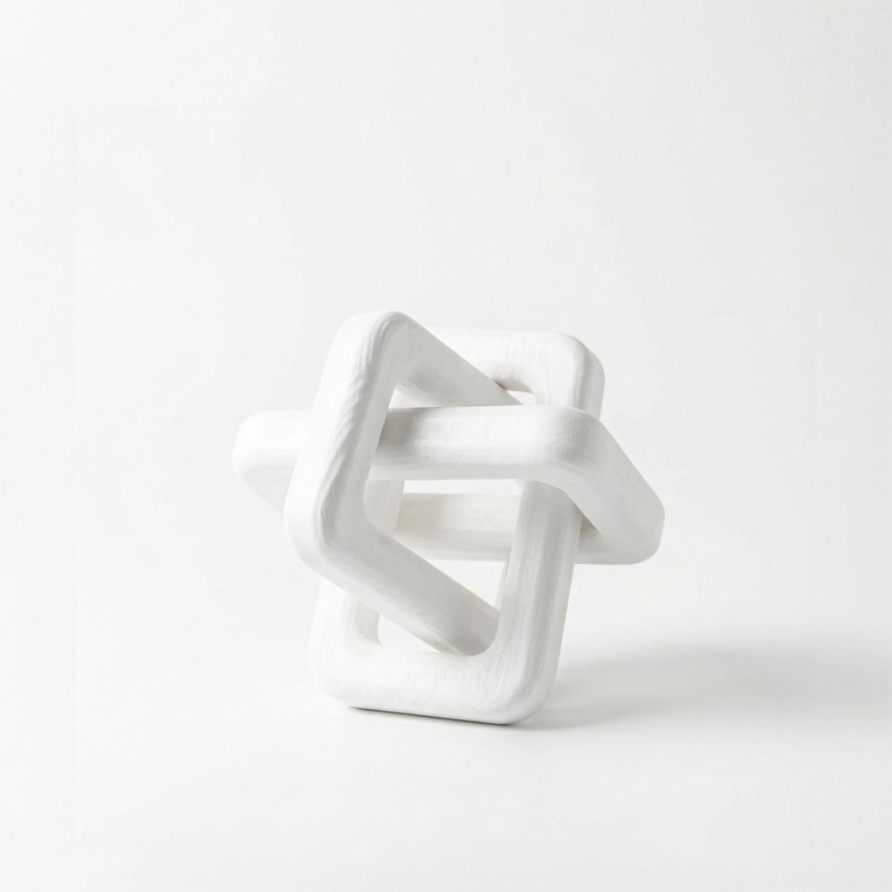 NUDO DE MADERA RECTANGULAR BLANCO