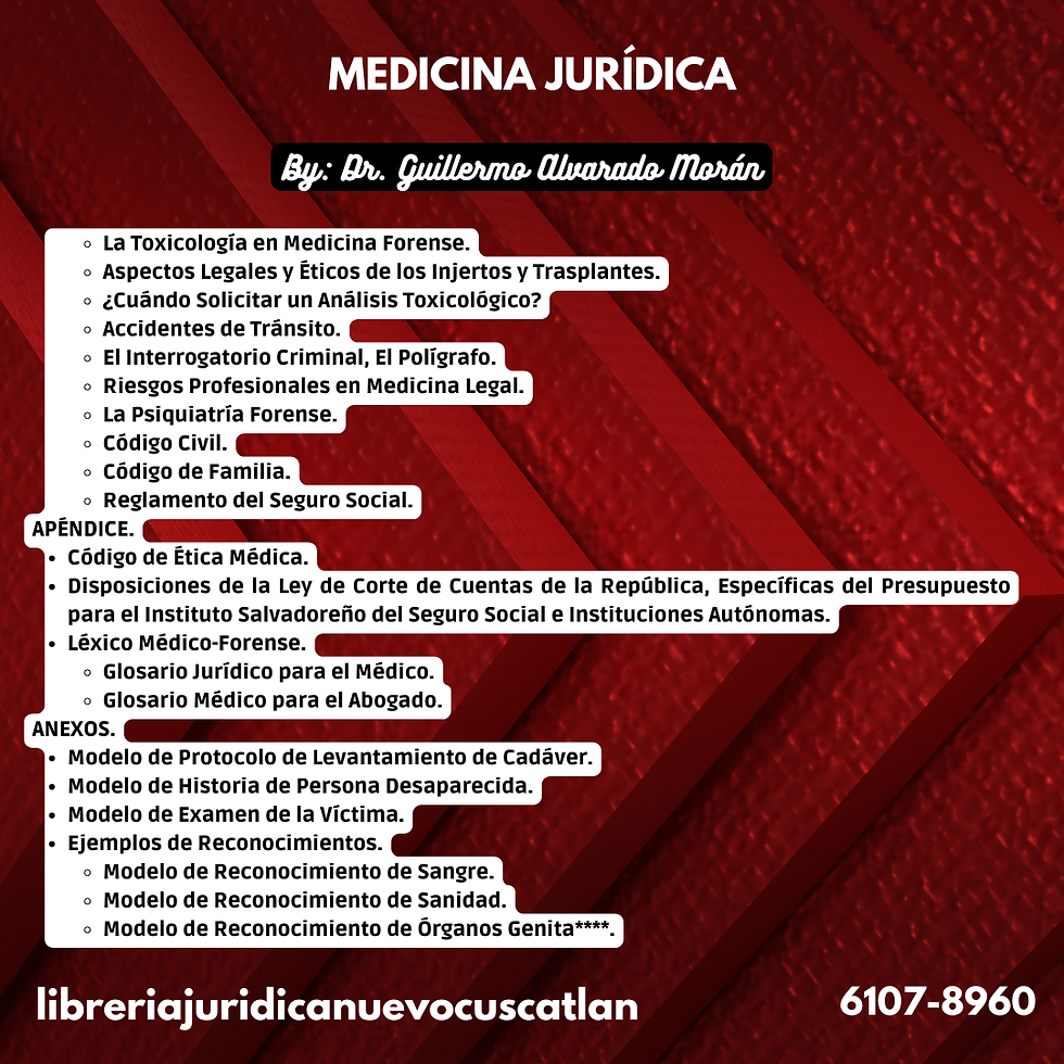 Miniatura: Medicina Jurídica - Medicina Forense, EDIJUSA 