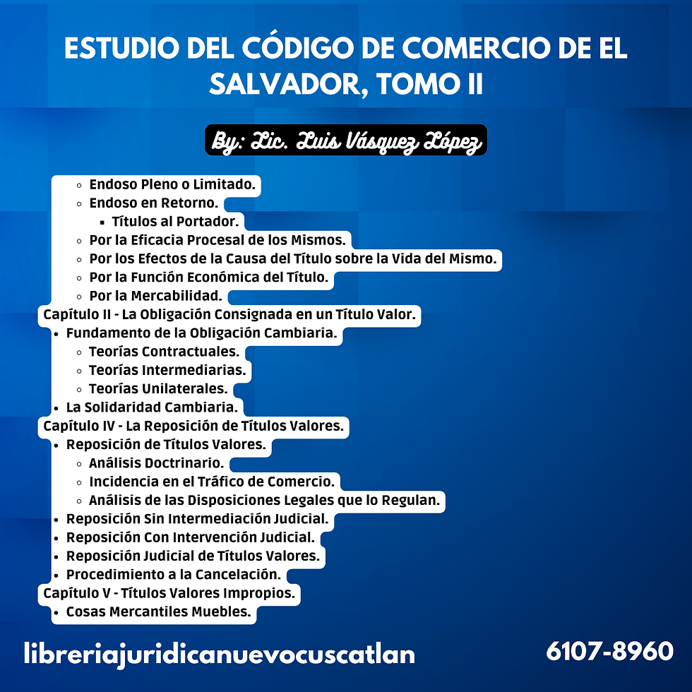 Miniatura: Estudio del Código de Comercio de El Salvador - Tomo II