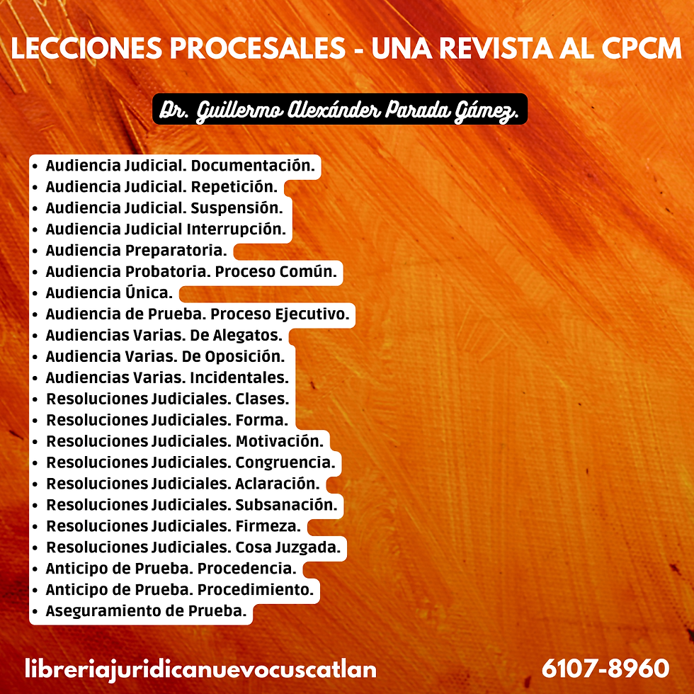 Miniatura: Lecciones Procesales - Una Revista al CPCM - CUSCATLECA