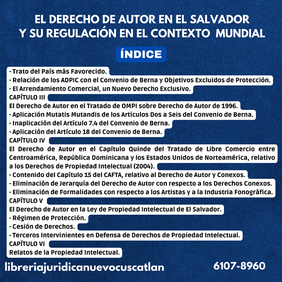 Miniatura: El Derecho de Autor en El Salvador y su Regulación en el Contexto Mundial, EDIJU