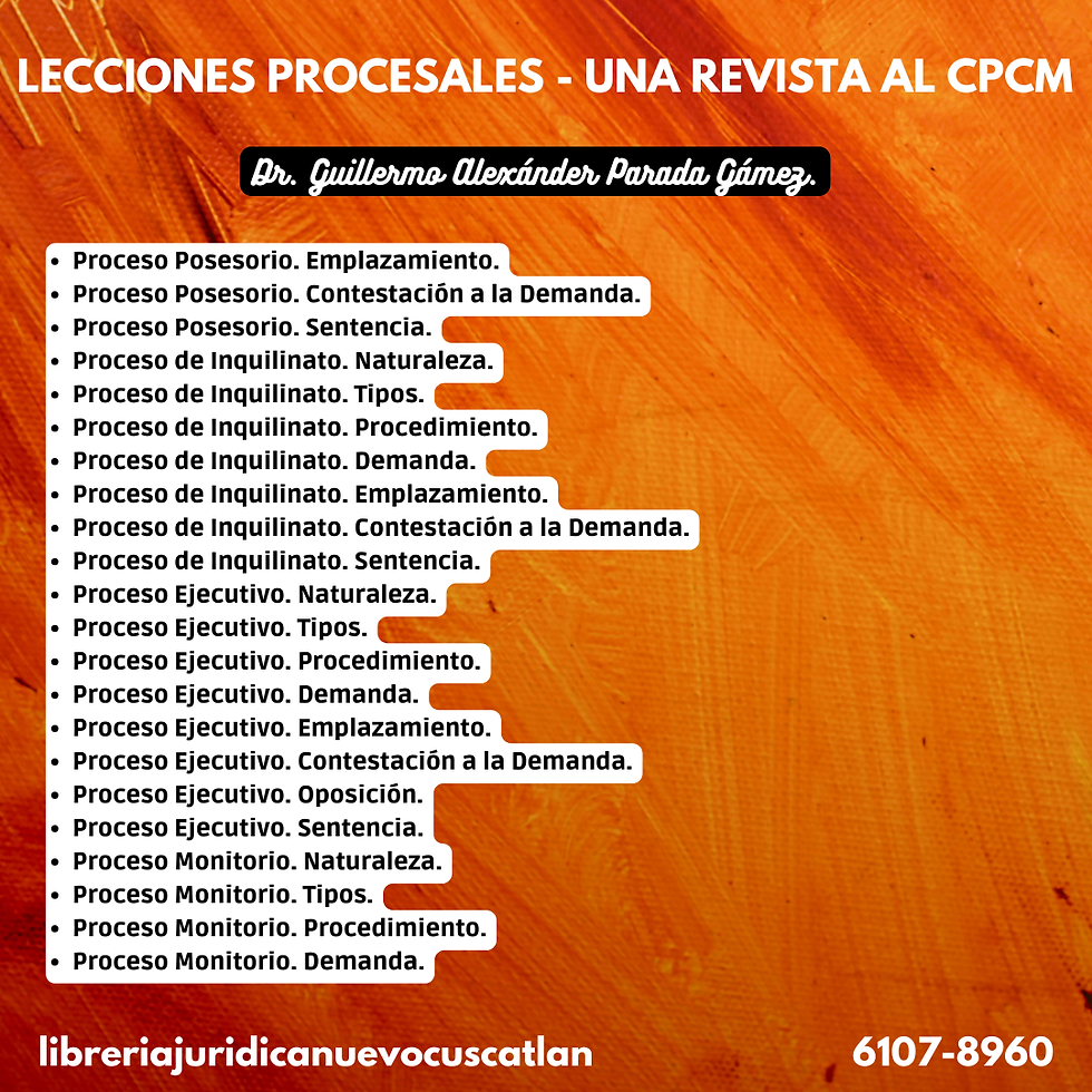 Miniatura: Lecciones Procesales - Una Revista al CPCM - CUSCATLECA