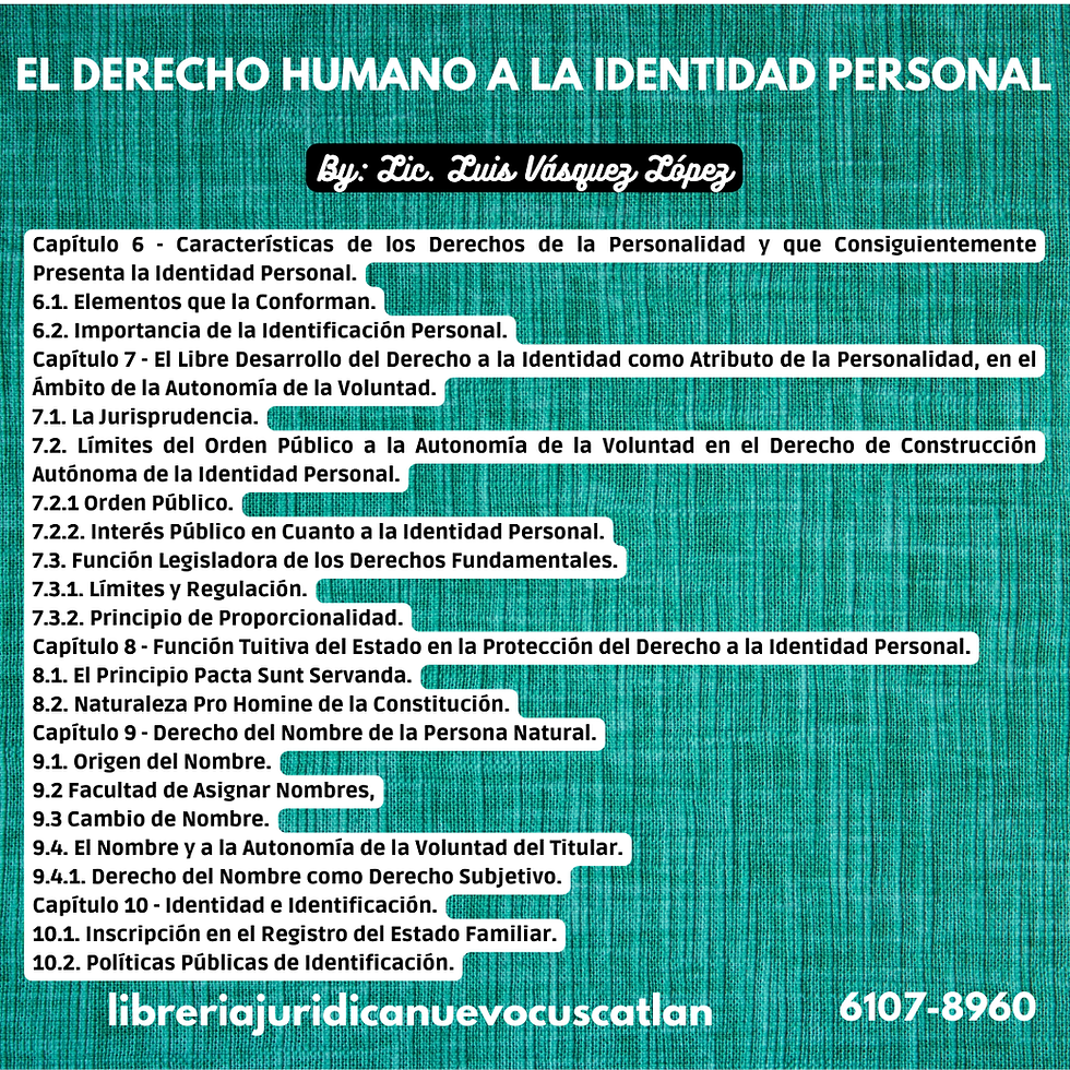 Miniatura: El Derecho Humano a la Identidad Personal, LIS