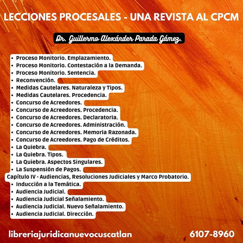 Miniatura: Lecciones Procesales - Una Revista al CPCM - CUSCATLECA