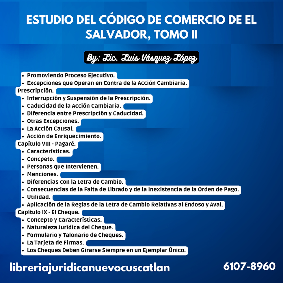 Miniatura: Estudio del Código de Comercio de El Salvador - Tomo II