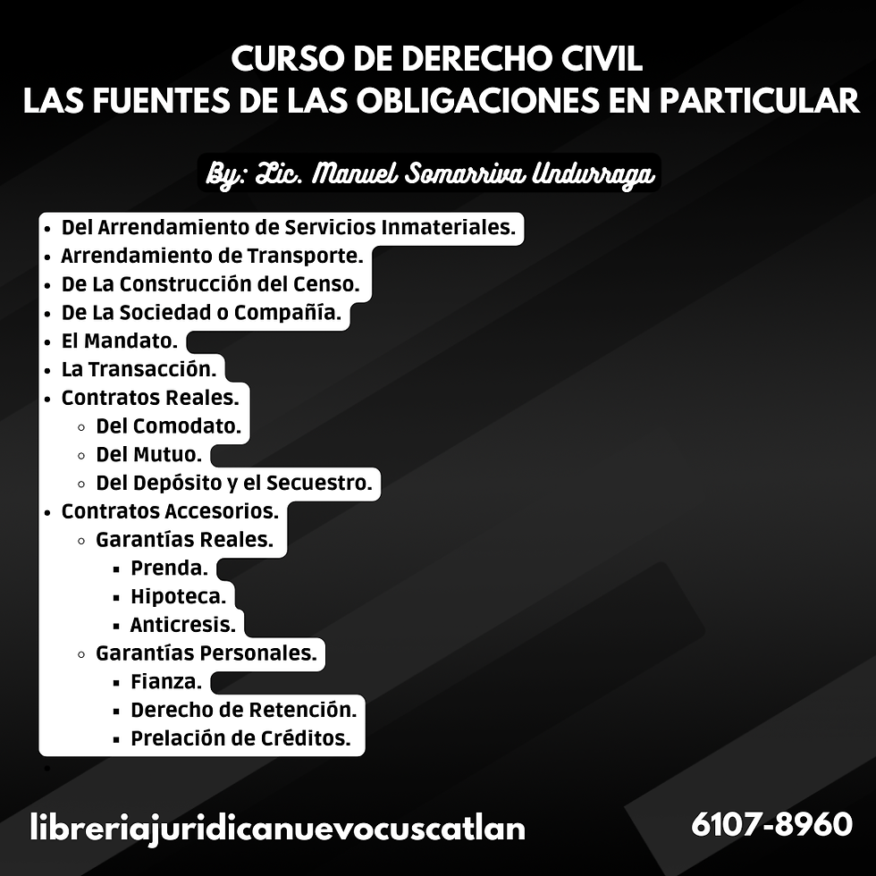 Miniatura: Curso de Derecho Civil (Las Fuentes de Las Obligaciones en Particular) Somarriva