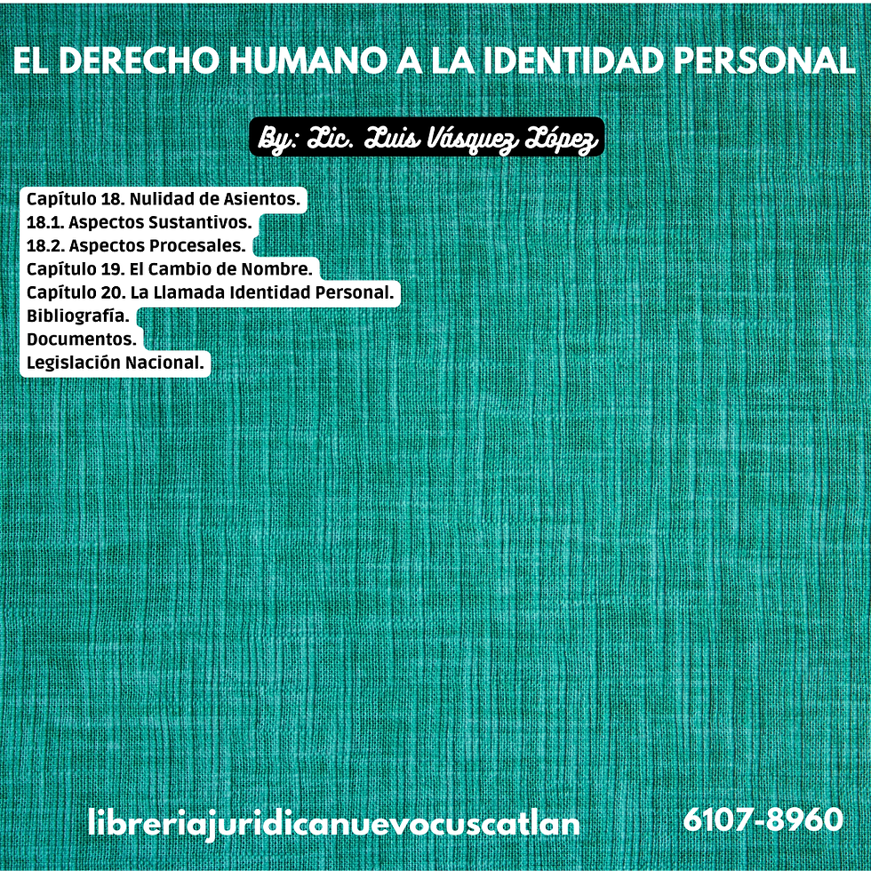 Miniatura: El Derecho Humano a la Identidad Personal, LIS