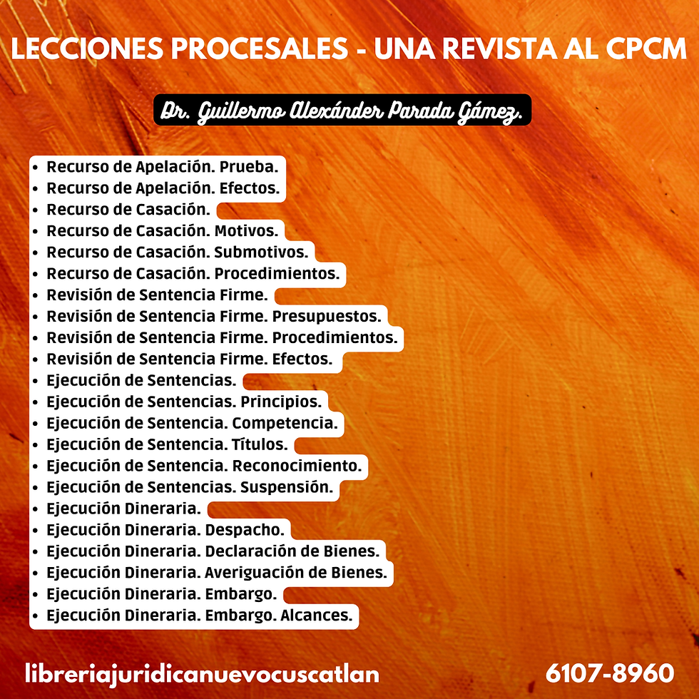 Miniatura: Lecciones Procesales - Una Revista al CPCM - CUSCATLECA
