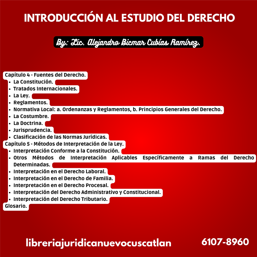Miniatura: Introducción al Estudio del Derecho, Lic. Bicmar Cubías