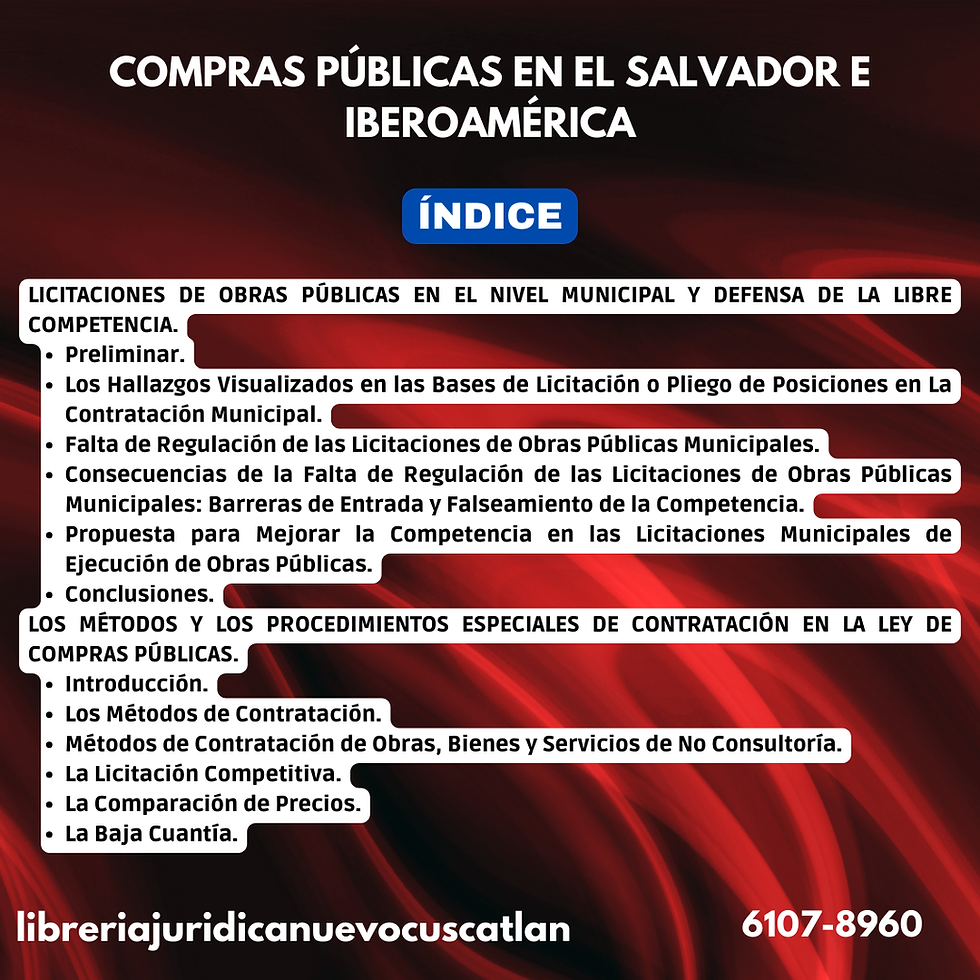 Miniatura: Compras Públicas en El Salvador e Iberoamérica, CUSCATLECA