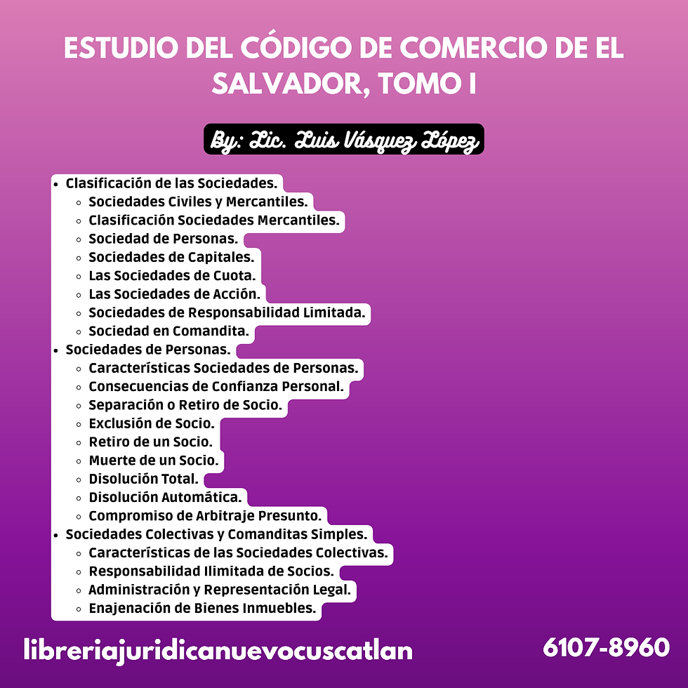Miniatura: Estudio del Código de Comercio de El Salvador - Tomo I