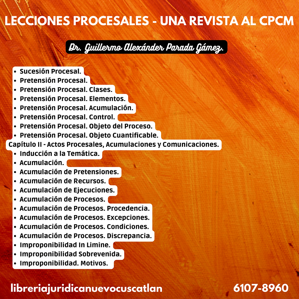 Miniatura: Lecciones Procesales - Una Revista al CPCM - CUSCATLECA