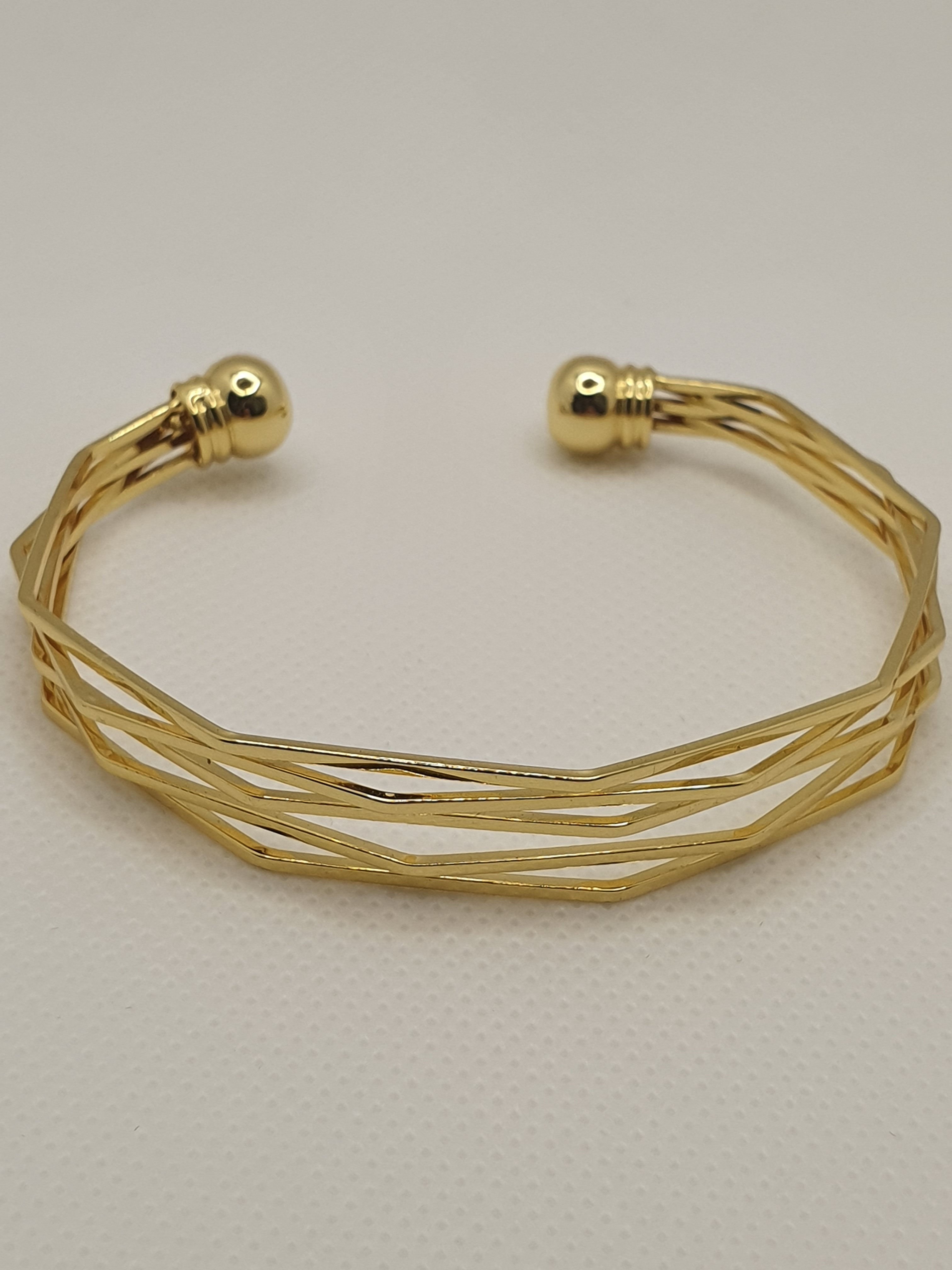 Gold Geo Bangle