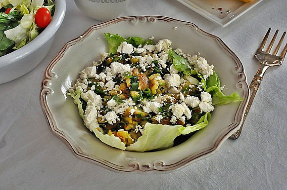 Eggplant Salad with White Cheese