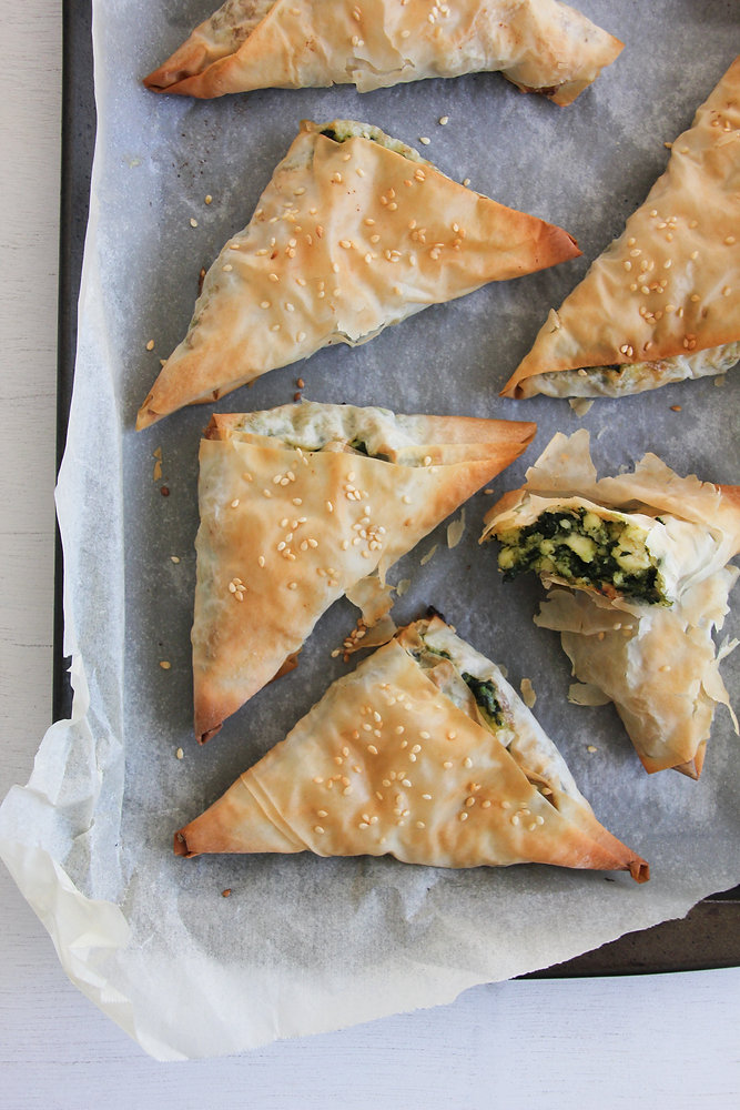 Spinach and Ricotta Triangles