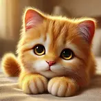 DALL·E 2024-09-03 10.07.44 - A super cute and realistic orange tabby kitten with soft, flu
