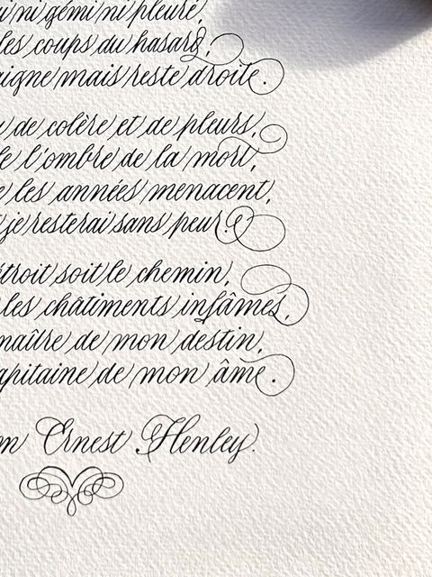 fine art calligraphy handwriting Vancouver elegant script