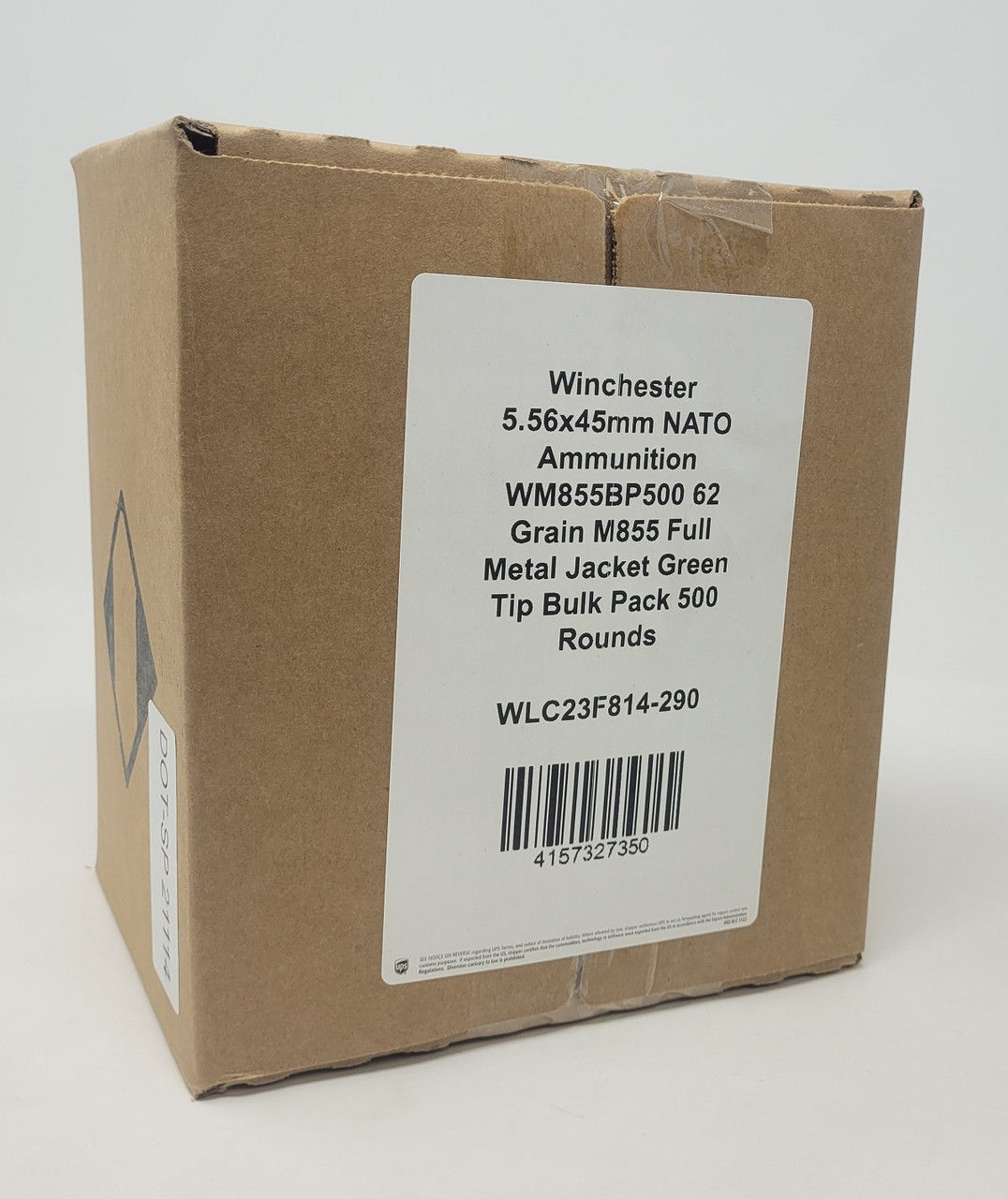 WINCHESTER USA M855 AMMO - 5.56 NATO GREEN TIP -62GR FMJ-case of 500