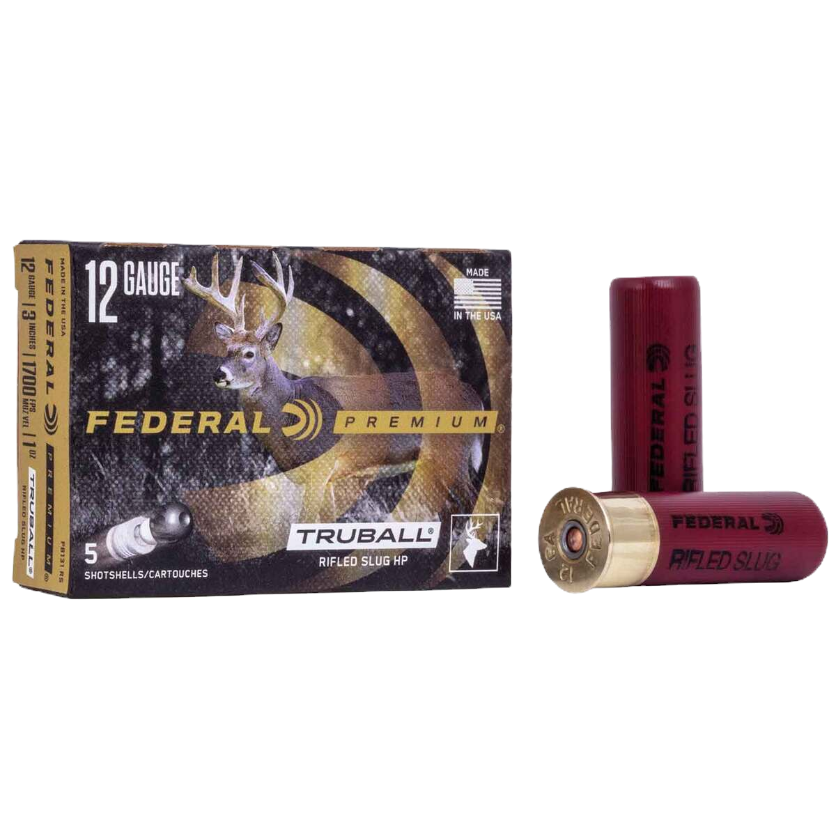 Federal 12ga. Premium 3" 1oz.Truball Rifled Slugs