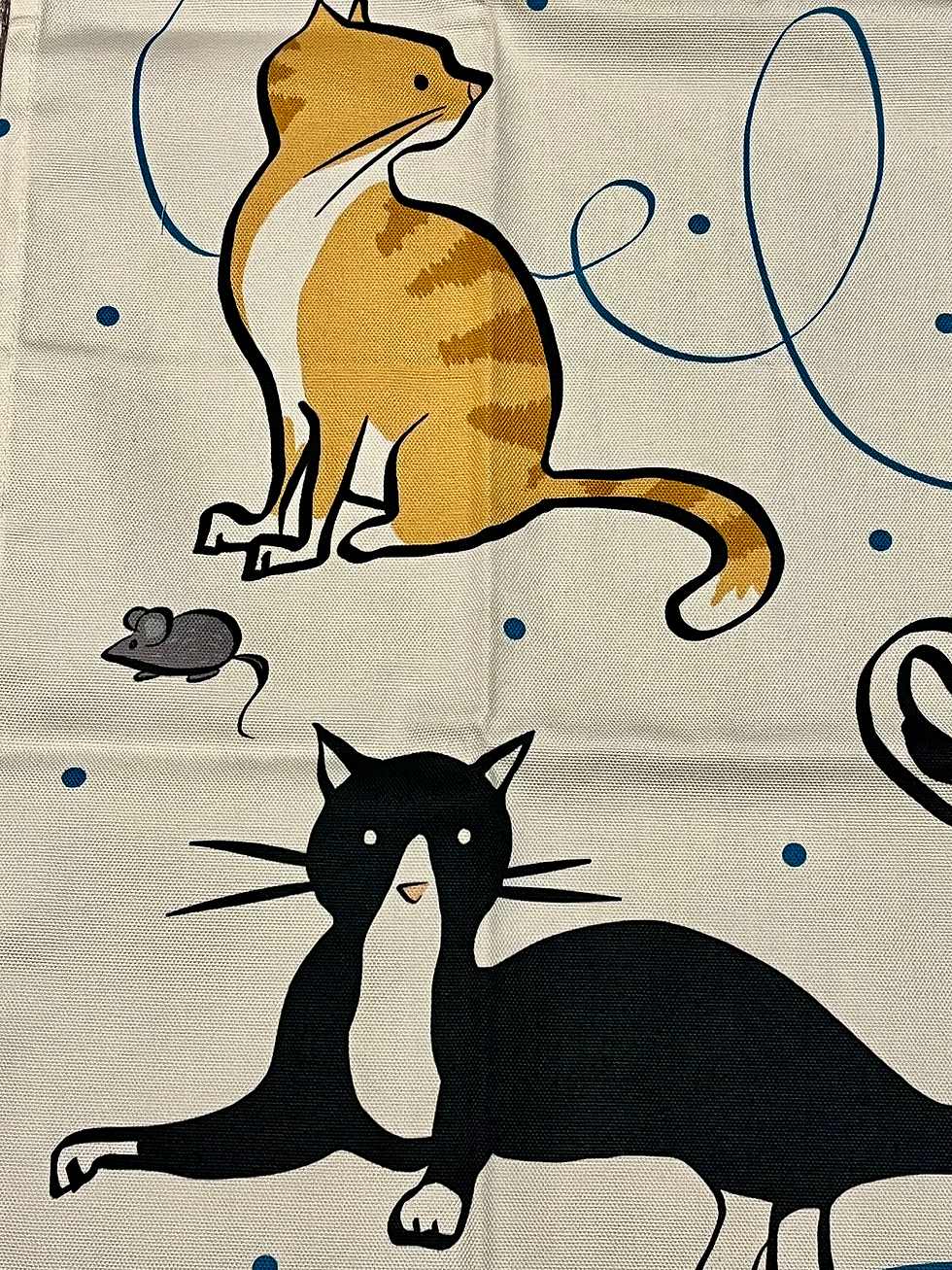 Thumbnail: Playful Cats Organic Cotton Tea Towel