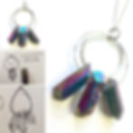 Bespoke rainbow Quartz silver necklace
