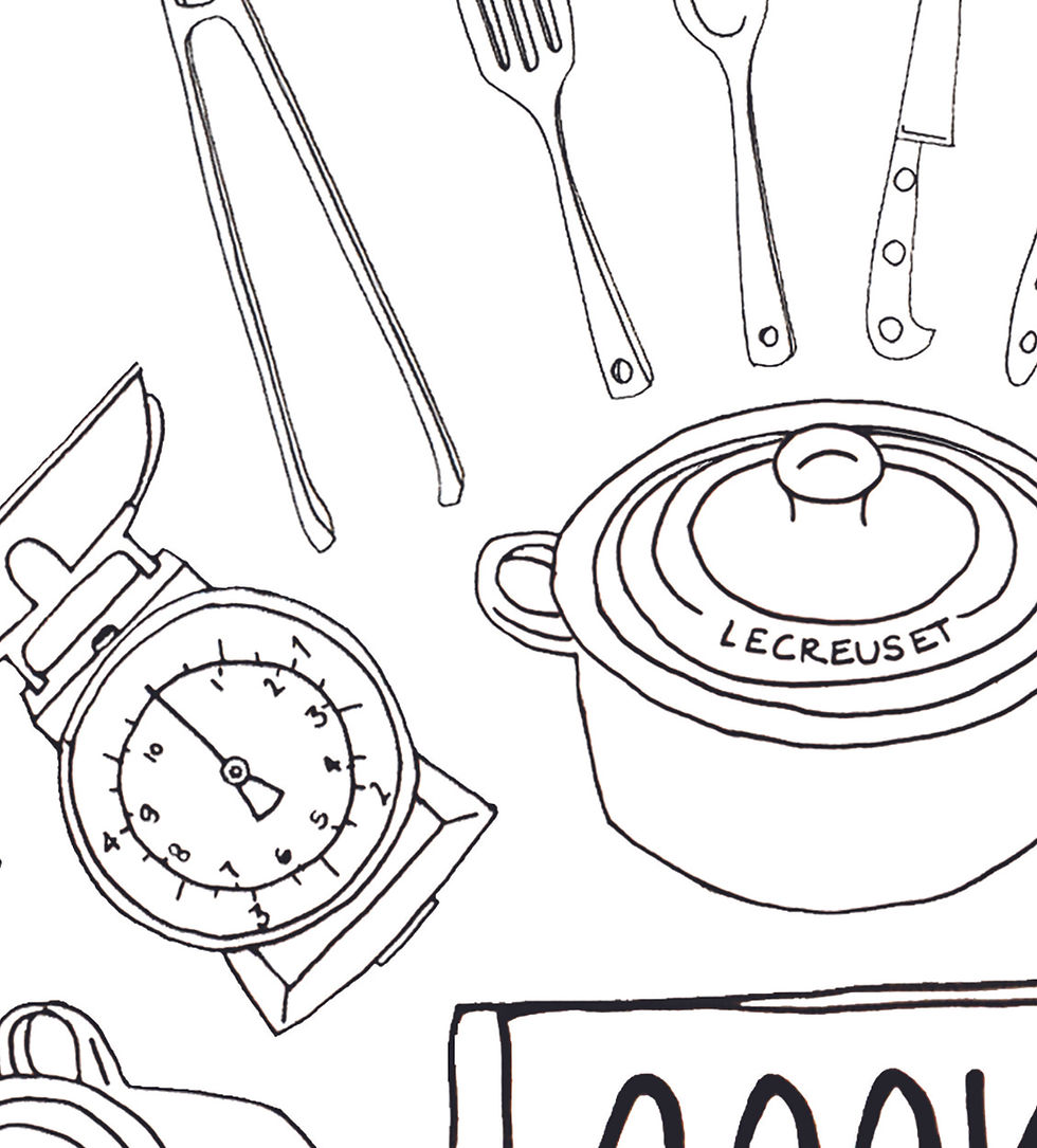 Thumbnail: Kitchenalia Fan  A3 Art Print