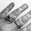 Thumbnail: Slim Silver ring with 4mm Stone- Hammered or Smooth