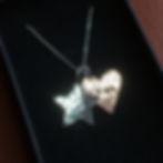 Personalised Star Heart duo pendant
