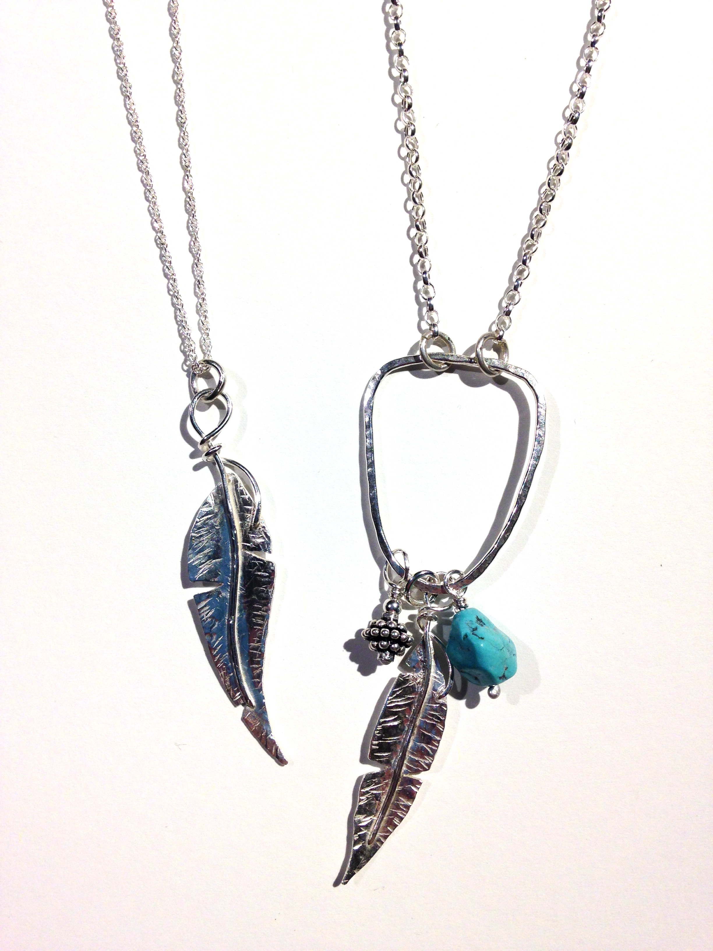 Silver feathers